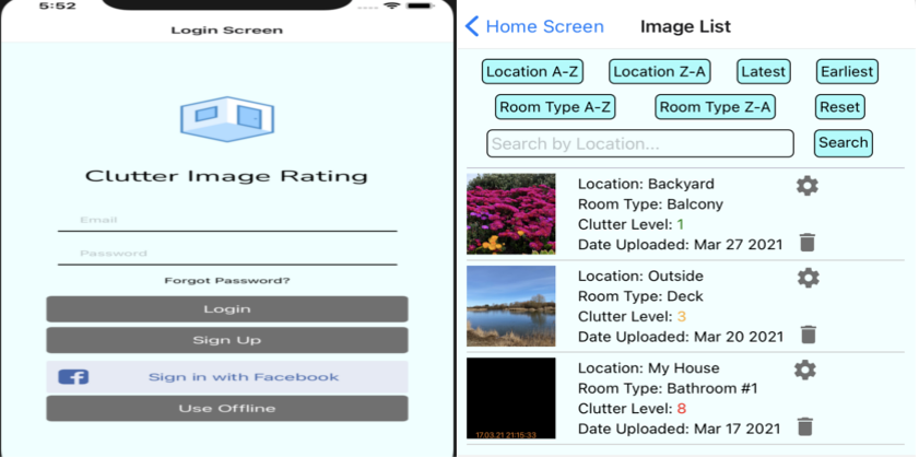 Room Clutter Application